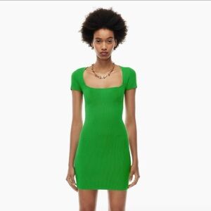 Green Babaton Aritzia sweetheart neck sweater dress 💚 in size XS